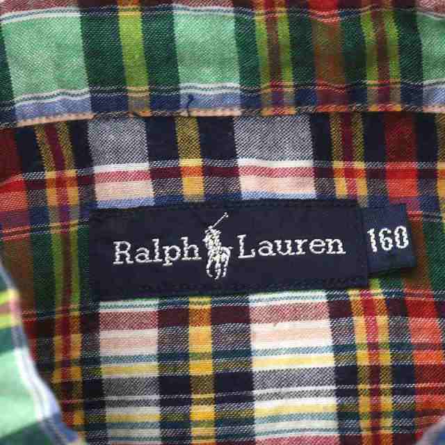 中古】ラルフローレン RALPH LAUREN シャツ 半袖 チェック柄 コットン