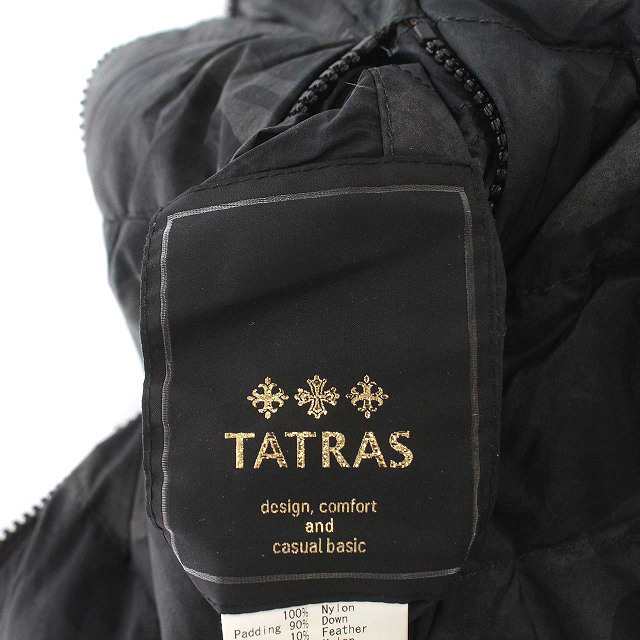 【中古】タトラス TATRAS ダウンコート CARINA リバーシブル LTA15A4430 迷彩 フード 02 黒 ブラック｜au PAY  マーケット