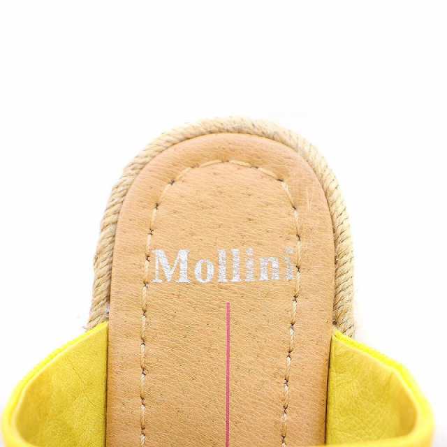 中古】モリーニ Mollini ALLINE-MO ジュートサンダル 厚底 フラット 35