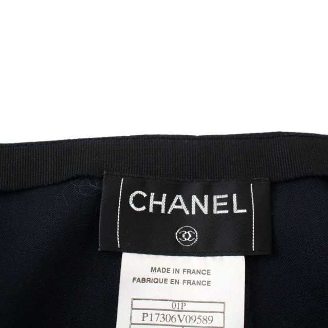 中古】シャネル CHANEL スラックス パンツ ココマーク ウール 38 M 紺