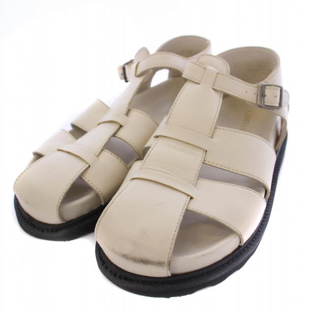 【中古】カミナンド caminando グルカサンダル シューズ レザー 8 25cm ベージュ /BM ■OF レディースの通販は 5,100円