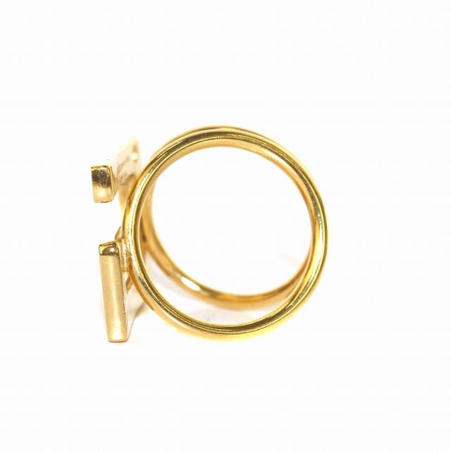 中古】グッチ GUCCI スカーフリング ロゴ ゴールド色 /AN1 □OH