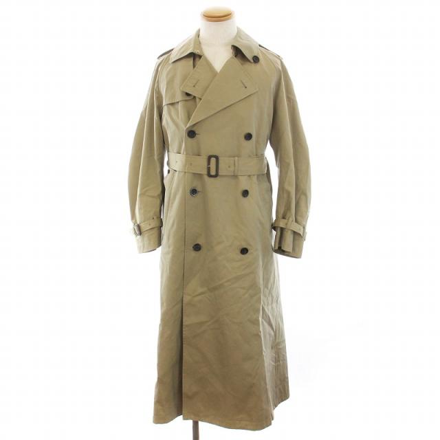 【中古】パブリックトウキョウ PUBLIC TOKYO 20AW ハイクラストレンチコート ロング ライナー付き F ベージュ