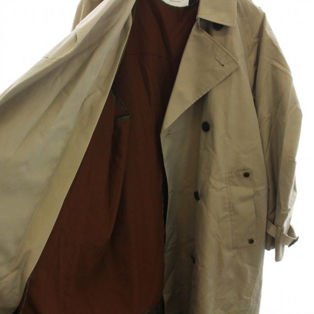 【中古】パブリックトウキョウ PUBLIC TOKYO 20AW ハイクラストレンチコート ロング ライナー付き F ベージュ 中古】パブリックトウキョウ PUBLIC TOKYO 20AW ハイクラストレンチ