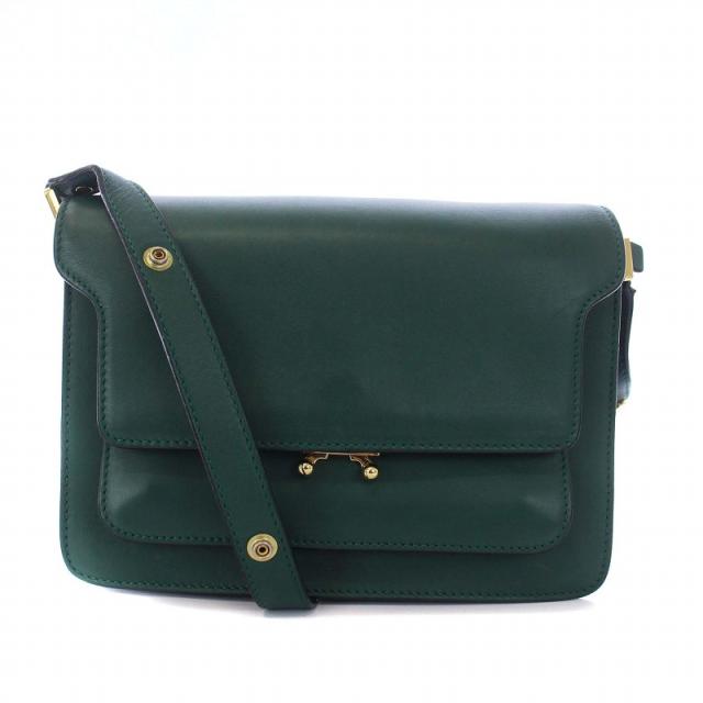 【中古】マルニ MARNI トランク ショルダーバッグ クロスボディバッグ レザー 緑 グリーン /KH ▲H レディース