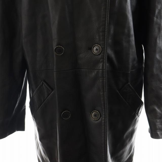 【中古】コーチ COACH オールドコーチ コート ロング丈 レザー USA製 L 黒 ブラック /AN21 レディース 中古】コーチ COACH オールドコーチ コート ロング丈 レザー USA製 L