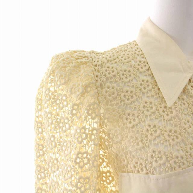 【中古】未使用品 ISABEL MARANT 2021年製 EWEN ブラウス シャツ 総レース 花柄 刺繍 パフスリーブ 長袖 38 M 中古】未使用品 ISABEL MARANT 2021年製 EWEN ブラウス シャツ 総