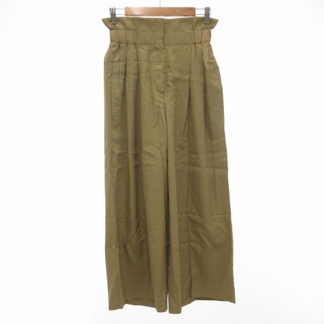 【中古】ソニアリキエル SONIA RYKIEL 美品 イージーパンツ ワイド 36 ベージュ /UO ■MA レディース