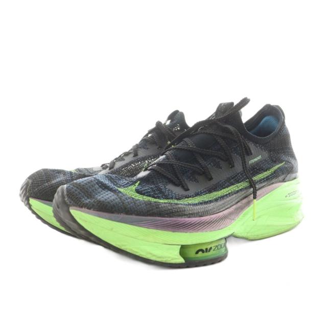【中古】ナイキ NIKE エアズーム アルファフライ ネクスト スニーカー シューズ US12 30.0cm 緑 黒 CI9925-400
