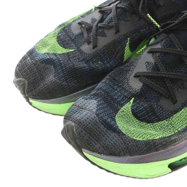【中古】ナイキ NIKE エアズーム アルファフライ ネクスト スニーカー シューズ US12 30.0cm 緑 黒 CI9925-400