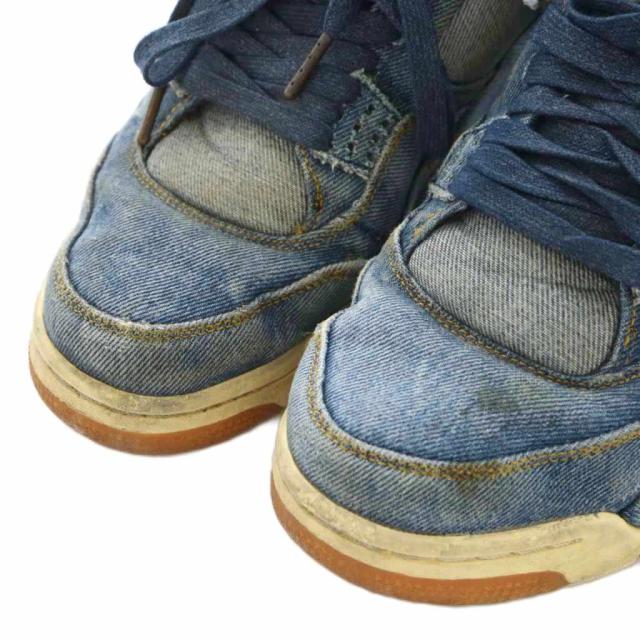 【中古】ナイキ × リーバイス エアジョーダン デニム スニーカー シューズ US10 28.0cm インディゴ AO2571-401