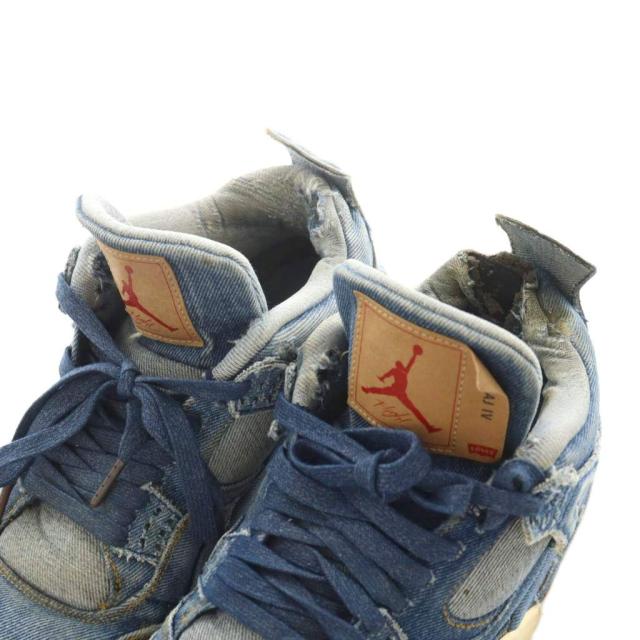 【中古】ナイキ × リーバイス エアジョーダン デニム スニーカー シューズ US10 28.0cm インディゴ AO2571-401