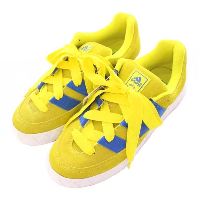 【中古】未使用品 アディダスオリジナルス アディマティック ブライト イエロー スニーカー US10.5 28.5cm 黄色