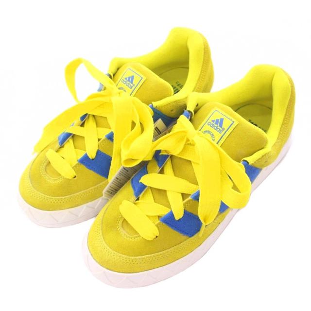 【中古】未使用品 アディダスオリジナルス アディマティック ブライト イエロー スニーカー US8.5 26.5cm 黄色