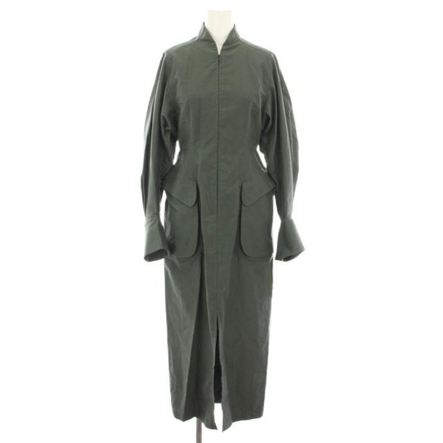 【中古】未使用品 マメクロゴウチ ブラッシュドコットンペプラムドレス ワンピース MM23FW-DR042 ■GY52 レディース