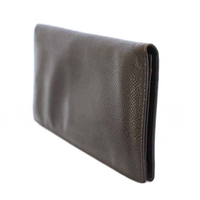 【中古】ブルガリ BVLGARI 長財布 二つ折り ロングウォレット レザー 無地 ワンカラー 茶 ブラウン /BB ■OH メンズ 中古】ブルガリ BVLGARI 長財布 二つ折り ロングウォレット レザー