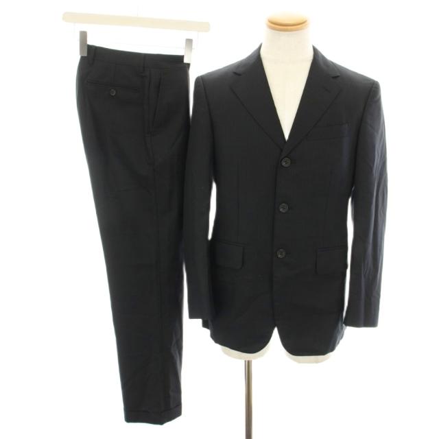 【中古】ポールスミスコレクション スーツ テーラードジャケット スラックス ストライプ柄 S 紺 PC-PI-56400 メンズ