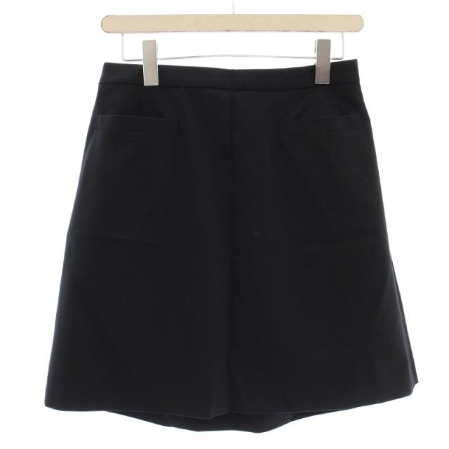 【中古】フォクシーニューヨーク FOXEY NEW YORK 台形スカート ひざ丈 スカート 40 ネイビー 紺 26282-NSSFA301L