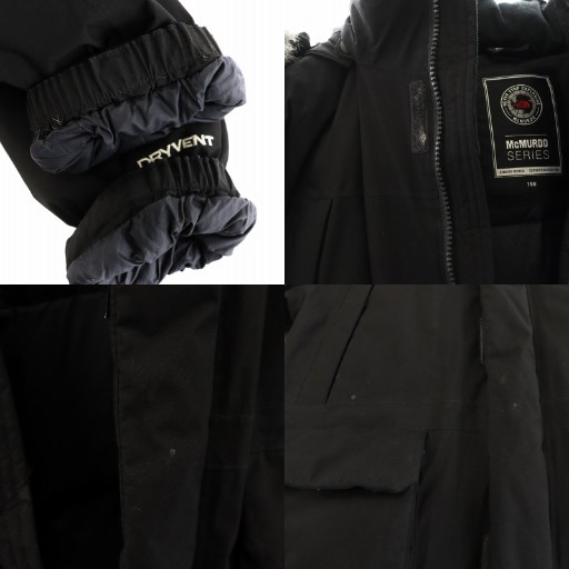 【中古】ザノースフェイス THE NORTH FACE McMURDO DOWN JACKET ダウンジャケット ロゴ アウター 150cm 黒_7