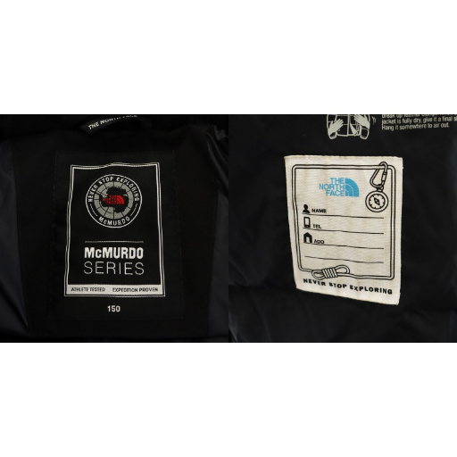 【中古】ザノースフェイス THE NORTH FACE McMURDO DOWN JACKET ダウンジャケット ロゴ アウター 150cm 黒_8