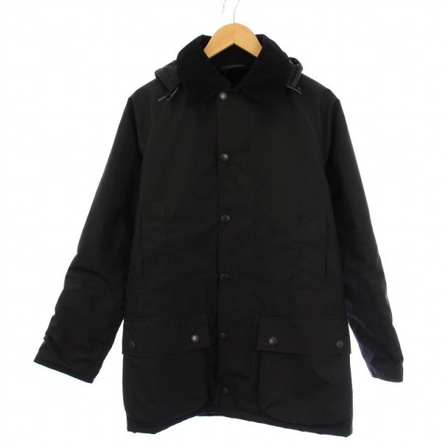 【中古】バブアー SL BEAUFORT JACKET FUR LINED ビューフォートジャケット アウター フード フェイクファー 34 黒