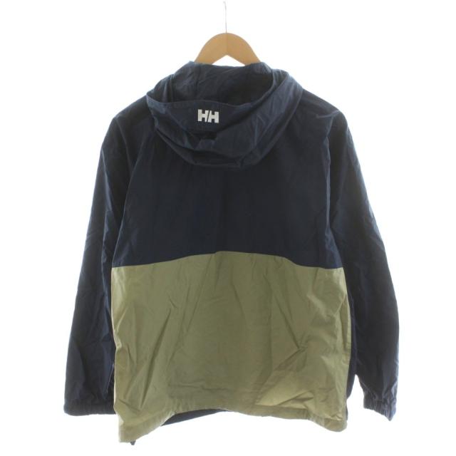 【中古】ヘリーハンセン ベルゲンジャケット マウンテンパーカー ロゴ ナイロン S カーキ 紺 ネイビー HOE12275