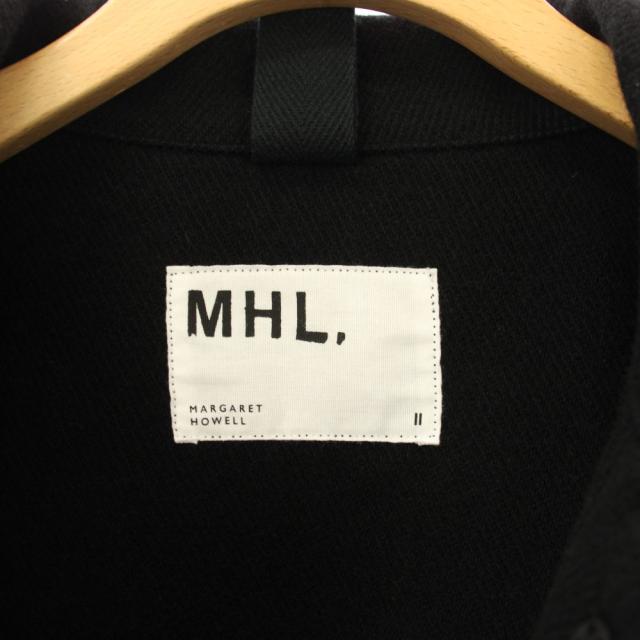 【中古】マーガレットハウエル MHL. 23AW HEAVY COTTON WOOL DRILL COAT コート ミドル丈 アウター 2 黒 レディース_7