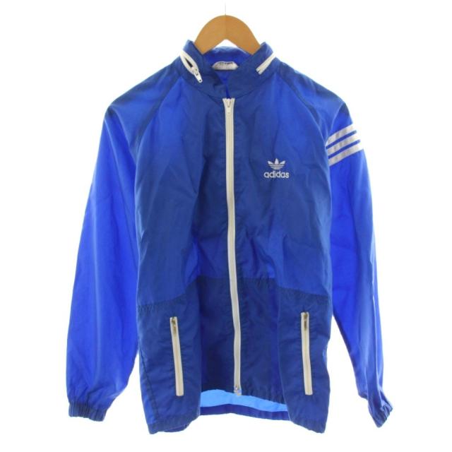 【中古】アディダスオリジナルス adidas originals 80s ヴィンテージ ナイロンジャケット 上着 M 青 ブルー /AN53
