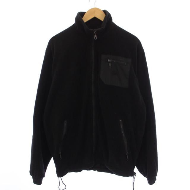 【中古】ステューシー STUSSY OUTDOOR フリースジャケット ジップアップ L 黒 /BM ■MA メンズ
