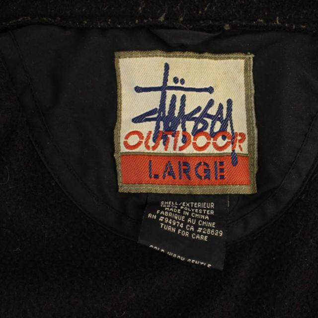 【中古】ステューシー STUSSY OUTDOOR フリースジャケット ジップアップ L 黒 /BM ■MA メンズ_2