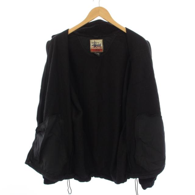 【中古】ステューシー STUSSY OUTDOOR フリースジャケット ジップアップ L 黒 /BM ■MA メンズ_3