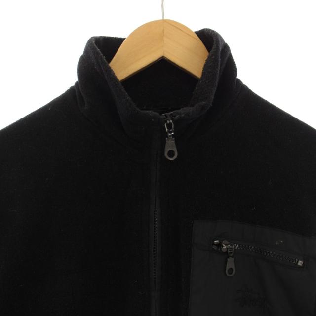 【中古】ステューシー STUSSY OUTDOOR フリースジャケット ジップアップ L 黒 /BM ■MA メンズ_4