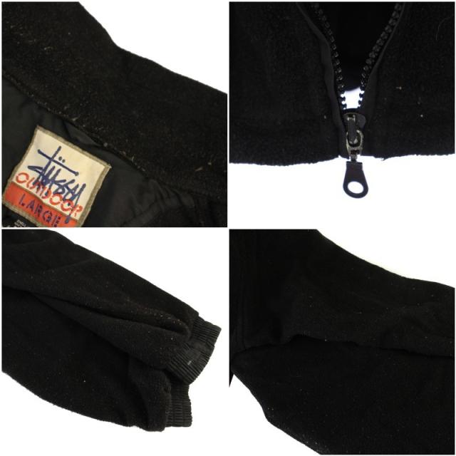 【中古】ステューシー STUSSY OUTDOOR フリースジャケット ジップアップ L 黒 /BM ■MA メンズ_7