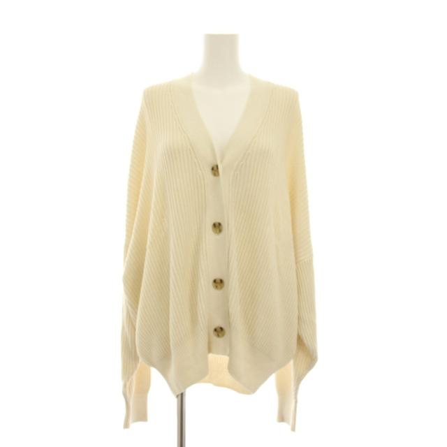 【中古】セントオブ SCENTOF 23SS シルクリネンカーディガン ニット Vネック 長袖 白 アイボリー 23080587301010