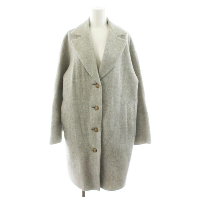 【中古】マッキントッシュ 大ロンドン MACKINTOSH LONDON チェスターコート ロング丈 毛糸 アウター 40 薄墨色