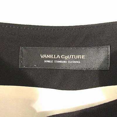 中古 ヴァニラクチュール Vanilla Couture ワンピース ドレス 膝丈 半袖 リボン 無地 黒 Vgps レディースの通販はau Pay マーケット ブランド古着のベクトル