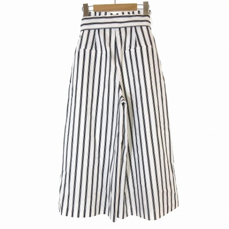 中古 ミラオーウェン 18ss ワイド パンツ ガウチョ リボン ストライプ 09wfp ホワイト 0 レディースの通販はau Pay マーケット ブランド古着のベクトル