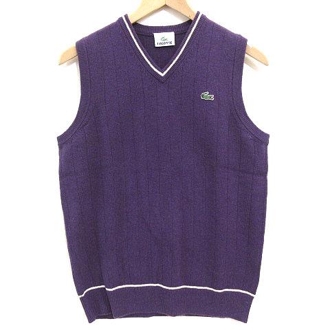 中古 ラコステ ニット ベスト カシミヤ混 Vネック ライン ウール ワニ ロゴパッチ 紫 パープル 2 Sm0 メンズの通販はau Pay マーケット ブランド古着のベクトル