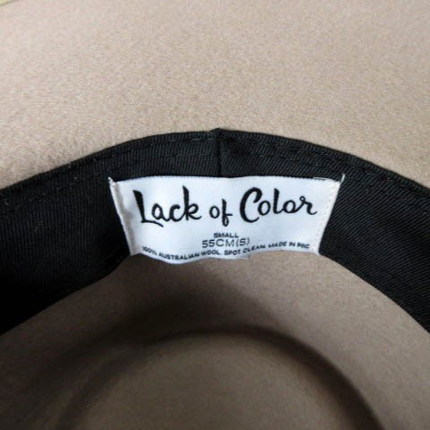 中古】ラックオブカラー LACK OF COLOR ウール 中折れハット つば広 ...