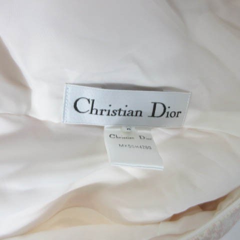 【美品】Christian Dior 総柄ワンピース ホワイト 半袖みーちゃんストア