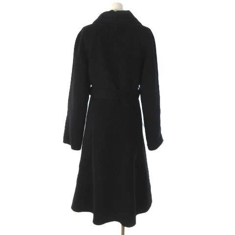 中古】ハナエモリ HANAE MORI ロングコート ウエストマーク カシミヤ