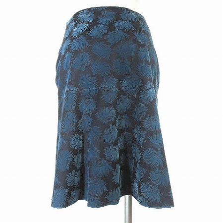 中古】シューマッハ SCHUMACHER スカート ひざ丈 フレア 総柄 花柄  