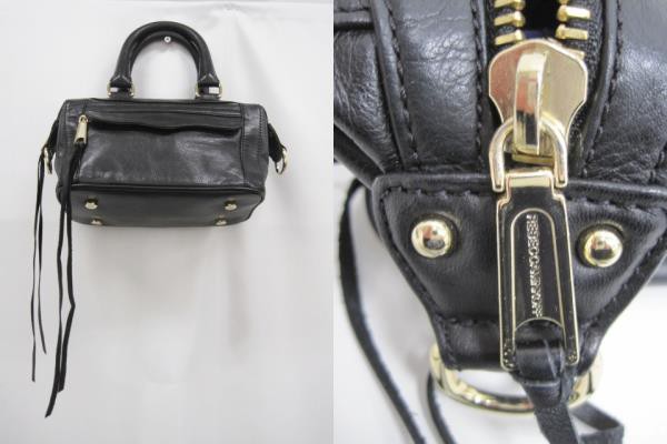 中古】レベッカミンコフ Rebecca Minkoff ミニハンドバッグ 黒