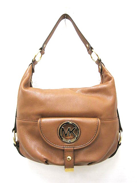 中古 マイケルコース Michael Kors レザー ワンショルダーバッグ ブラウン 茶 35t0gftl3l かばん ゴールド金具の通販はau Pay マーケット ブランド古着のベクトル