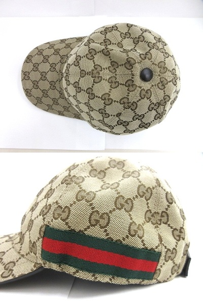 中古】グッチ GUCCI オリジナルGGキャンバス ベースボール キャップ M