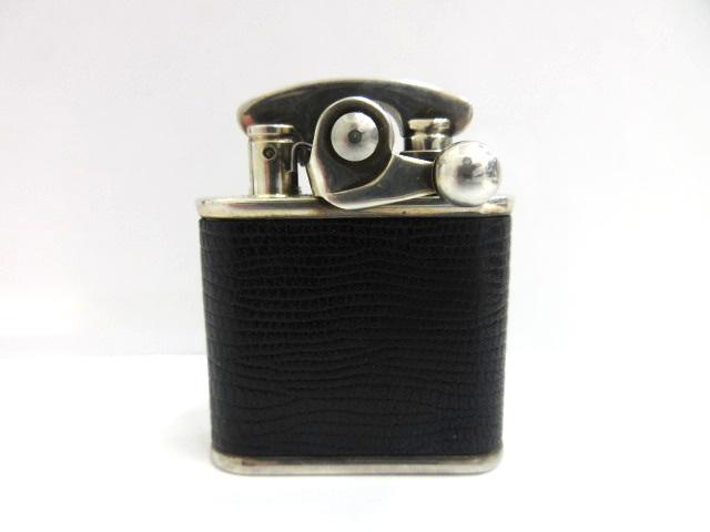 【中古】コリブリ Colibri オイルライター 革巻き ブラック×シルバー オイルタンク 喫煙具 箱付
