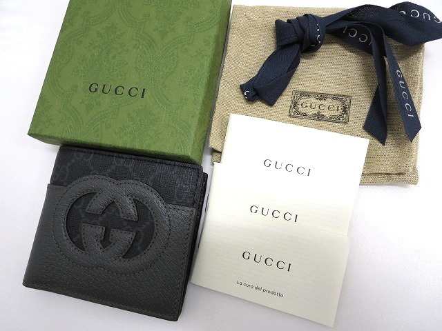 中古】グッチ GUCCI カットアウト インターロッキングG コイン