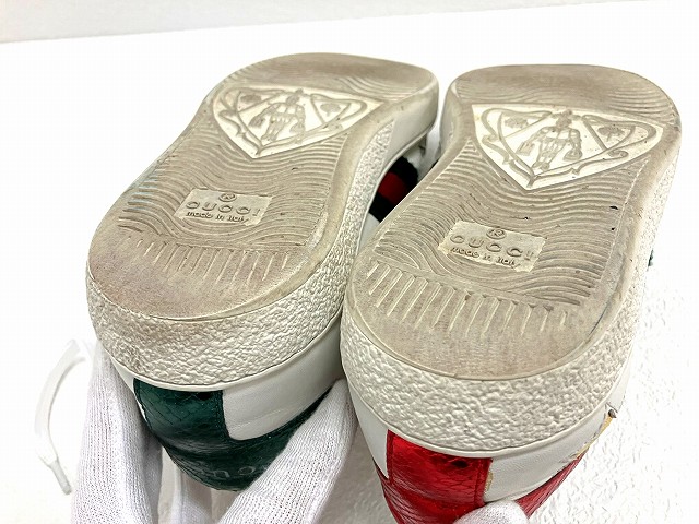 中古】グッチ GUCCI シェリーライン スターロゴスニーカー 35.5 JP22