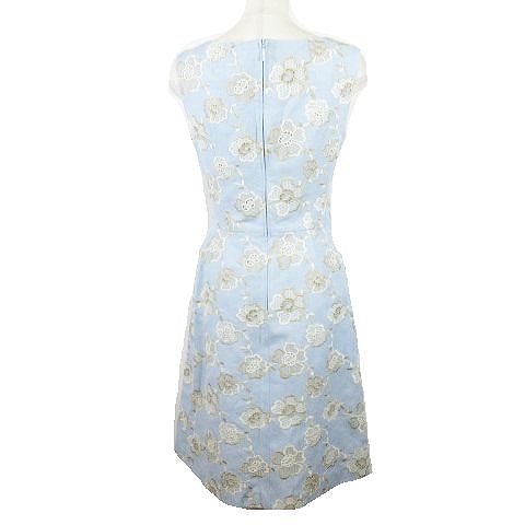 中古 17ss ルネ Rene ワンピース 花柄 刺繍 リボン付き ノースリーブ Cavalleri社製 34 ブルー レディースの通販はau Pay マーケット ブランド古着のベクトル