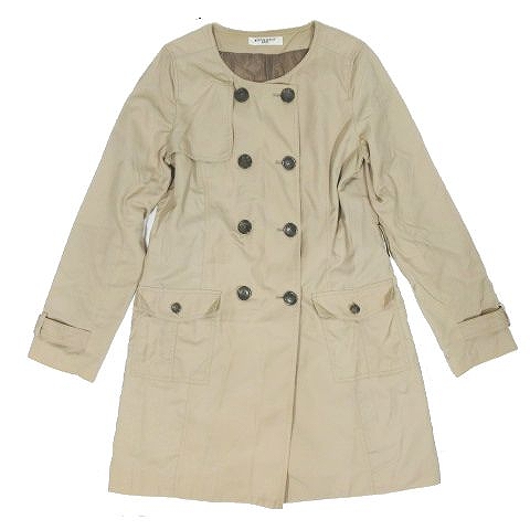 中古 ナチュラルビューティーベーシック Natural Beauty Basic ノーカラー トレンチコート アウター ベージュ の通販はau Pay マーケット ブランド古着のベクトル